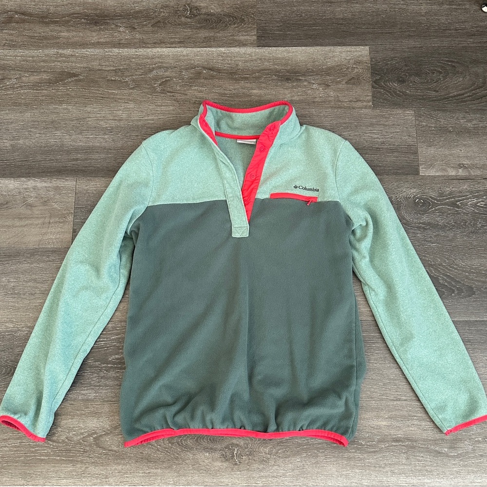 Columbia multicolored half buttoned fleece sweatshirt